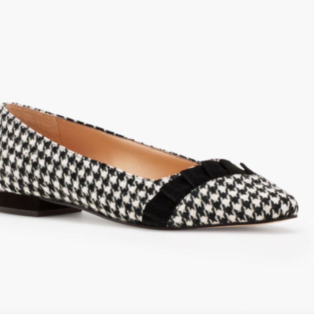Talbots Houndstooth Pleated Flats SIZE 8 - Picture 3 of 7